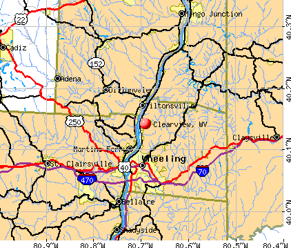 Clearview, WV map