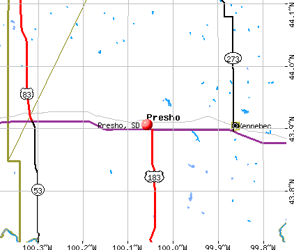 Presho, SD map