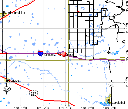 Groom, TX map