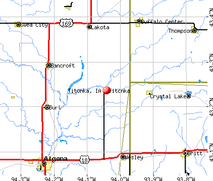 Titonka, IA map