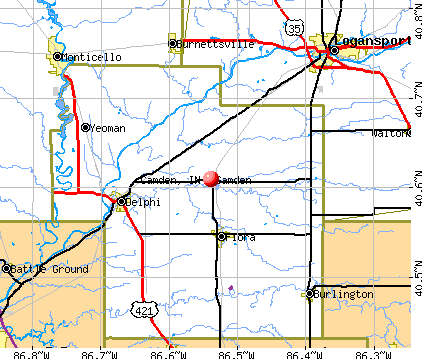 Camden, IN map