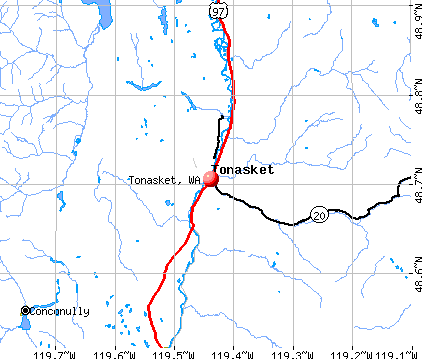 Tonasket, WA map