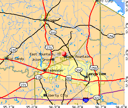 East Mountain, TX map