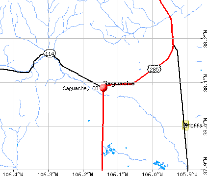 Saguache, CO map