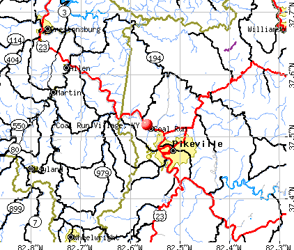 Coal Run Village, KY map