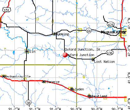 Oxford Junction, IA map