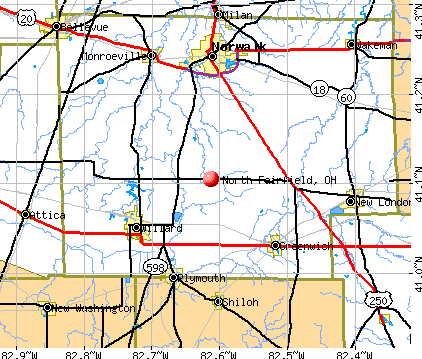 North Fairfield, OH map