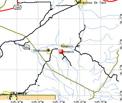 Penasco, NM map