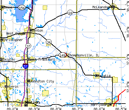 Thompsonville, IL map