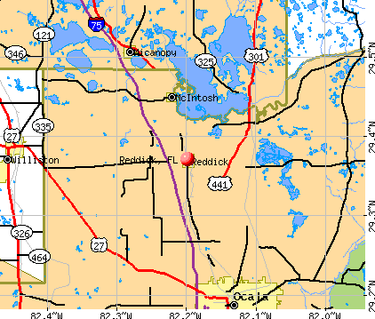 Reddick, FL map