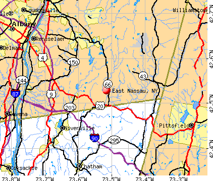 East Nassau, NY map