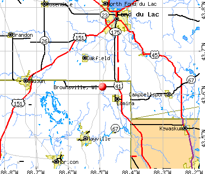 Brownsville, WI map