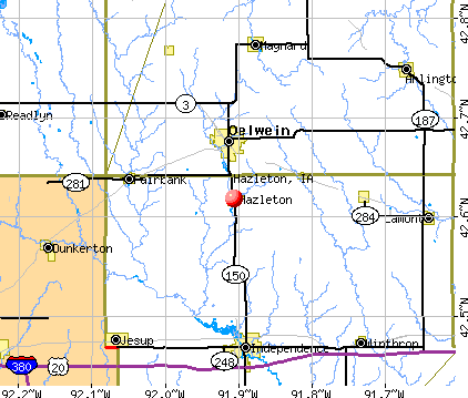 Hazleton, IA map