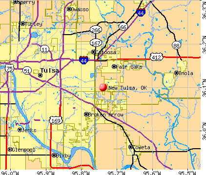 New Tulsa, OK map