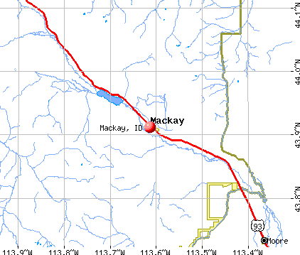 Mackay, ID map