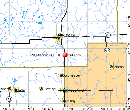 Stetsonville, WI map