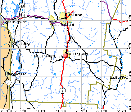 Wallingford, VT map