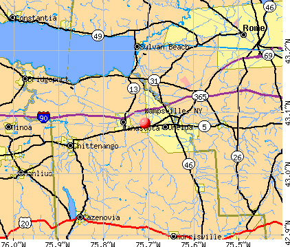 Wampsville, NY map