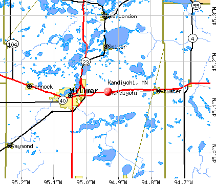 Kandiyohi, MN map