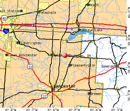Thurston, OH map