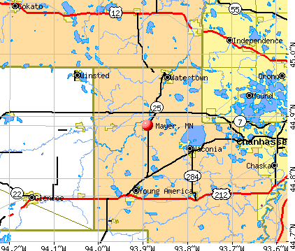 Mayer, MN map