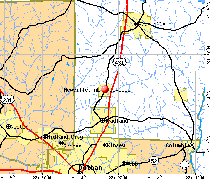 Newville, AL map