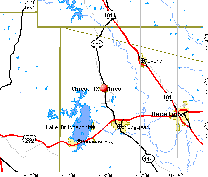 Chico, TX map