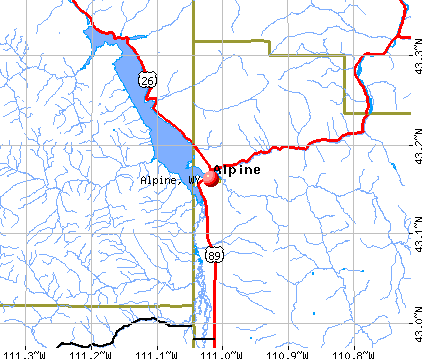 Alpine, WY map
