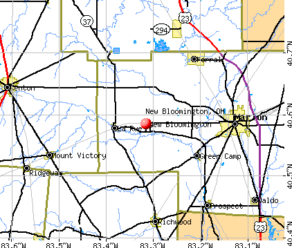 New Bloomington, OH map