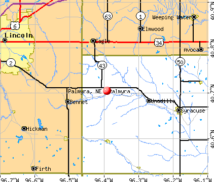 Palmyra, NE map
