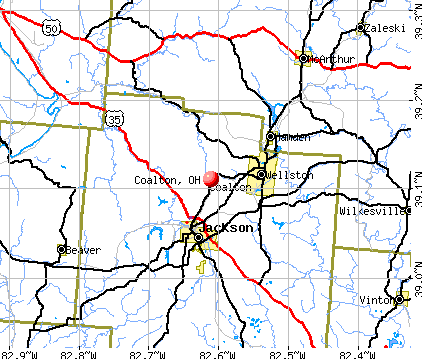 Coalton, OH map