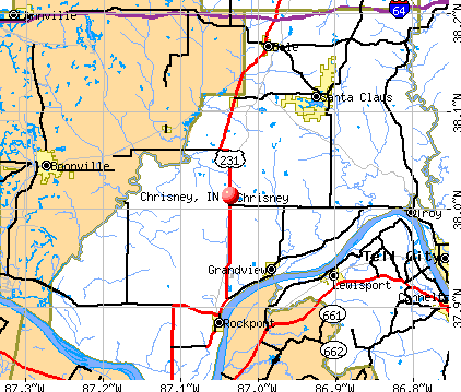 Chrisney, IN map