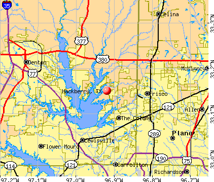 Hackberry, TX map
