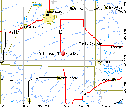 Industry, IL map