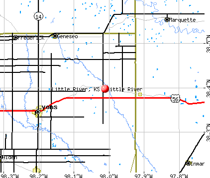 Little River, KS map