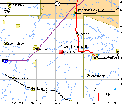Grand Meadow, MN map