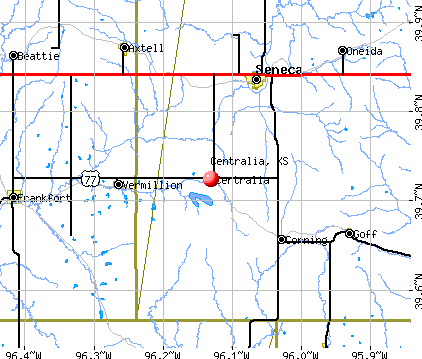 Centralia, KS map