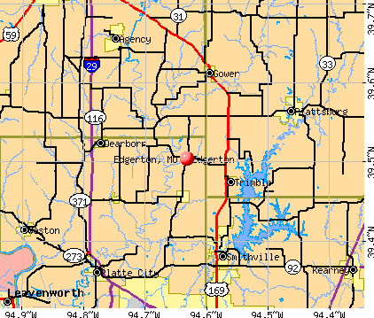 Edgerton, MO map