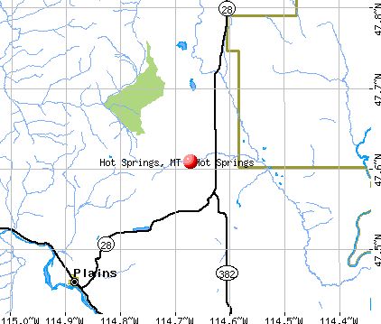 Hot Springs, MT map