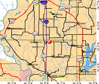 Dearborn, MO map