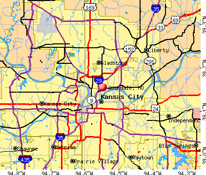 Avondale, MO map