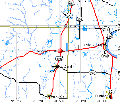 Montrose, AR map