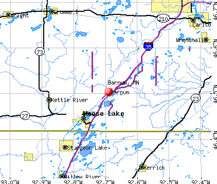 Barnum, MN map