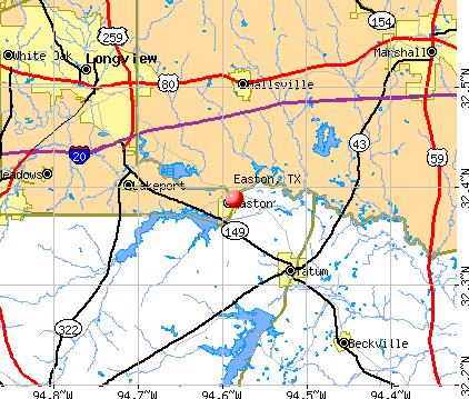 Easton, Texas (TX 75603, 75641) profile: population, maps, real estate ...