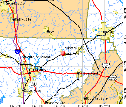 Fairview, AL map