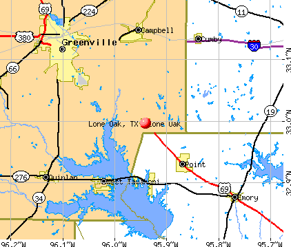 Lone Oak, TX map