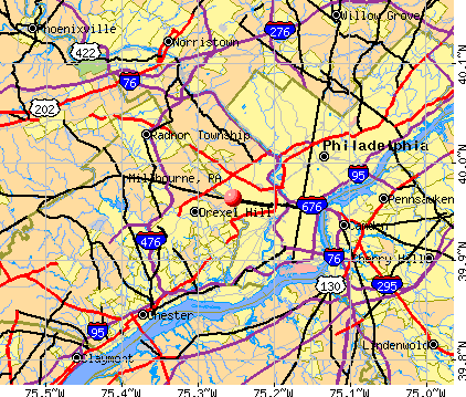 Millbourne, PA map
