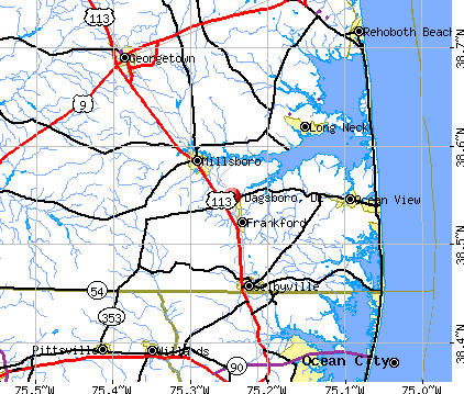 Dagsboro, DE map