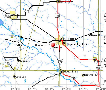 Beacon, IA map