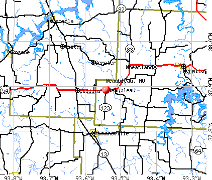 Weaubleau, MO map
